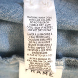 FRAME Denim Ruffle Yoke Shirt Kent Blue Cotton Size Small Long Sleeve Top