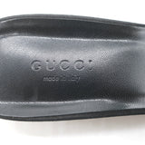Gucci Maxime Crystal Horsebit Slide Sandals Black Suede Size 38