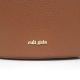 Cult Gaia Roksana Tote Natural Straw & Brown Leather Oversize Shoulder Bag