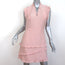 Sandro Girly Ruffle-Trimmed Mini Dress Rose Pink Size 2 NEW