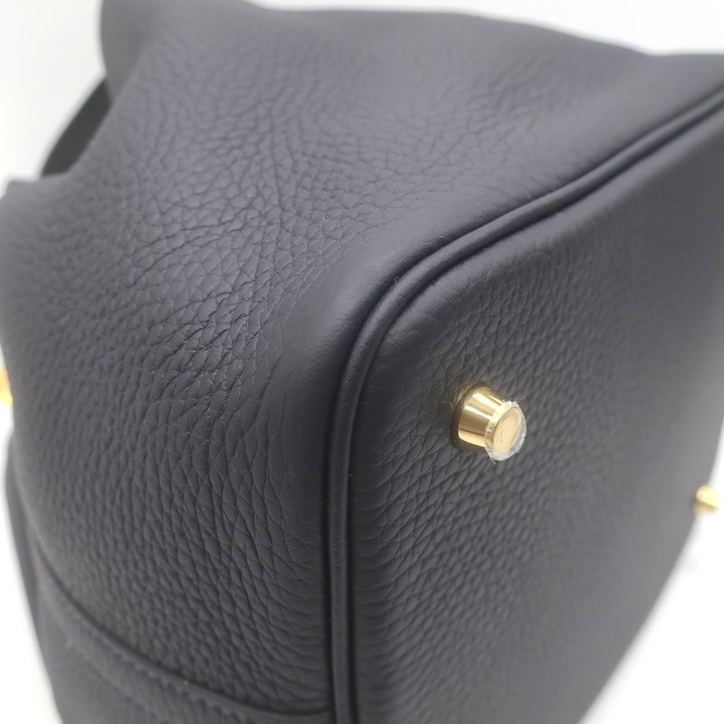 Hermes 2024 Picotin Lock 22 Bag Caban Clemence Leather Gold Hardware NEW