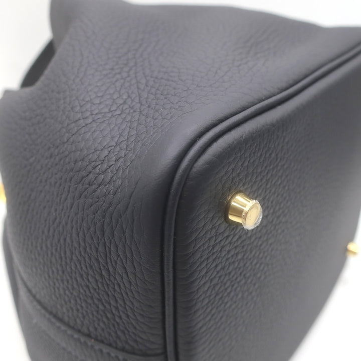 Hermes 2024 Picotin Lock 22 Bag Caban Clemence Leather Gold Hardware NEW
