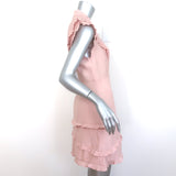 Sandro Girly Ruffle-Trimmed Mini Dress Rose Pink Size 2 NEW