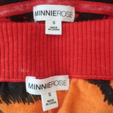 Minnie Rose Hoodie & Short Set Multi Palm Tree Print Cotton-Cashmere Size Small