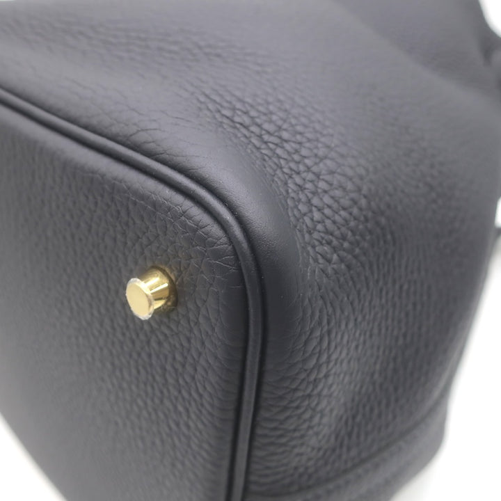 Hermes 2024 Picotin Lock 22 Bag Caban Clemence Leather Gold Hardware NEW