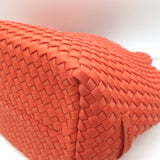 Naghedi St. Barths Small Tote Ipanema Orange Woven Neoprene Crossbody NEW