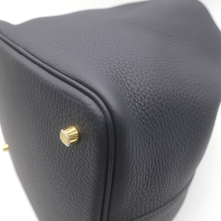 Hermes 2024 Picotin Lock 22 Bag Caban Clemence Leather Gold Hardware NEW