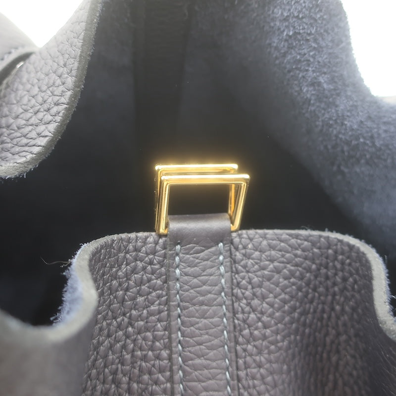Hermes 2024 Picotin Lock 22 Bag Caban Clemence Leather Gold Hardware NEW