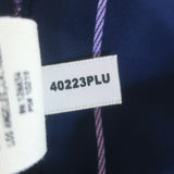 L'Agence Tyler Striped Button-Down Blouse Navy/Lilac Silk Satin Size Medium