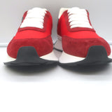Alexander McQueen Sprint Runner Platform Sneakers Red Suede Size 40 NEW
