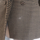 Christian Dior Houndstooth Double Breasted Bar Jacket Brown/Black Wool Size 38