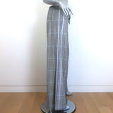 ME+EM Side-Stripe Houndstooth Drawstring Pants Gray/Light Blue Size US 6