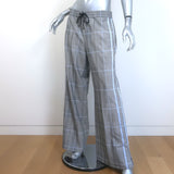 ME+EM Side-Stripe Houndstooth Drawstring Pants Gray/Light Blue Size US 6
