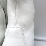 Chanel 22B CC Cap Toe Bicolor Stretch Leather Ankle Boots Cream/Black Size 37.5
