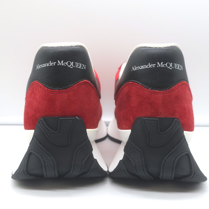 Alexander McQueen Sprint Runner Platform Sneakers Red Suede Size 40 NEW