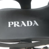 Prada Monolith Platform Fisherman Sandals Black Rubber Size 37