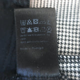 ME+EM Side-Stripe Houndstooth Drawstring Pants Gray/Light Blue Size US 6