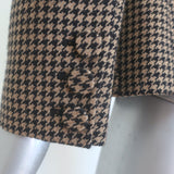 Christian Dior Houndstooth Double Breasted Bar Jacket Brown/Black Wool Size 38