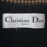 Christian Dior Houndstooth Double Breasted Bar Jacket Brown/Black Wool Size 38