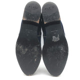 Alaia Studded Buckled Strap Ankle Boots Navy Suede Size 39