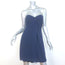 Carolina Herrera Strapless Mini Dress Navy Silk Chiffon Size 2