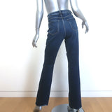 L'Agence Ruth High Rise Straight Leg Jeans Dark Indigo Stretch Denim Size 28