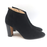 Manolo Blahnik Brusta High Heel Booties Black Suede Size 38.5