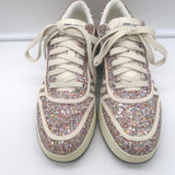 Jimmy Choo Hawaii Glow in the Dark Glitter Low Top Sneakers Pink/White Size 38