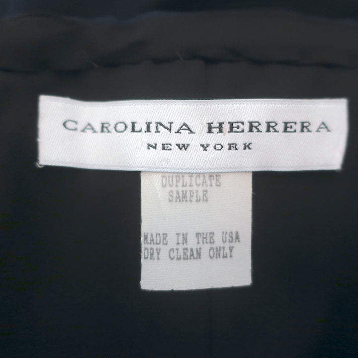 Carolina Herrera Strapless Mini Dress Navy Silk Chiffon Size 2