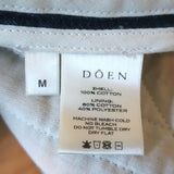 Doen Parker Toggle Jacket Blue Quilted Denim Size Medium