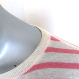 Christian Dior Dioriviera Striped Linen Sleeveless Top White/Pink Size Medium