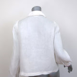 Isabel Marant Etoile Daloa Collared Blouse Cream Linen Size 38 Long Sleeve Top