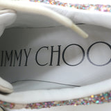 Jimmy Choo Hawaii Glow in the Dark Glitter Low Top Sneakers Pink/White Size 38