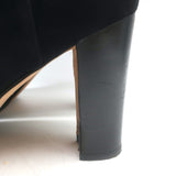 Manolo Blahnik Brusta High Heel Booties Black Suede Size 38.5