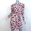 Isabel Marant Etoile Yoana Ruffle Mini Dress White/Burgundy Printed Silk Size 38