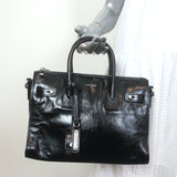 Saint Laurent Baby Sac de Jour Souple Tote Black Moroder Leather Crossbody Bag