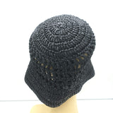Prada Raffia Bucket Hat Black Size Small