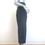 Christian Dior Grosgrain-Trimmed Cropped Wide Leg Gaucho Pants Navy Size 44