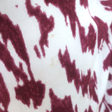 Isabel Marant Etoile Yoana Ruffle Mini Dress White/Burgundy Printed Silk Size 38