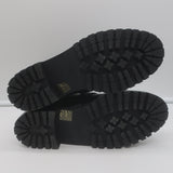 Jimmy Choo Hank Jewel Buckle Flat Ankle Boots Black Leather Size 39 NEW