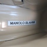 Manolo Blahnik Brusta High Heel Booties Black Suede Size 38.5