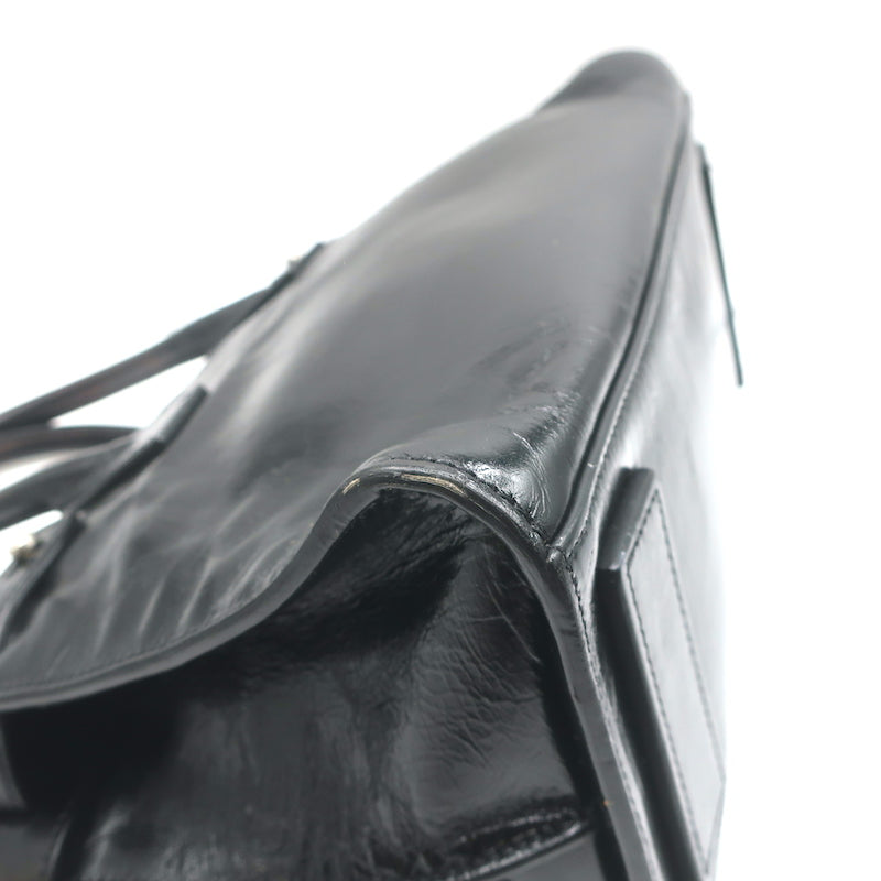 Saint Laurent Baby Sac de Jour Souple Tote Black Moroder Leather Crossbody Bag