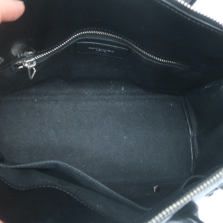 Saint Laurent Baby Sac de Jour Souple Tote Black Moroder Leather Crossbody Bag