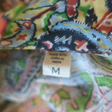 Doen Maxi Dress Multicolor Paisley Print Silk Size Medium Mock Neck Long Sleeve