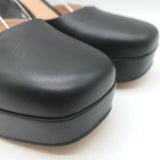 Gianvito Rossi Vian Ankle Strap Platform Pumps Black Leather Size 39