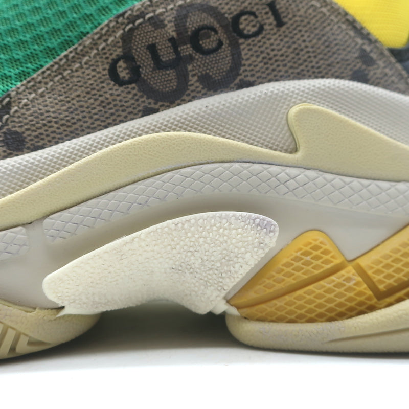 Gucci x Balenciaga The Hacker Project Triple S Sneakers Green/Brown Size 38