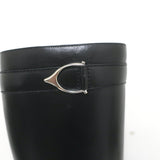 Ralph Lauren Equestrian Bit Knee High Riding Boots Black Leather Size 8