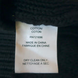 Demylee x Clare V. Ruffle Sweater Henriette Navy Cotton Knit Size Extra Small