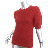 Anine Bing Nicolette Puff Sleeve Sweater Rust Mohair-Blend Size Extra Small