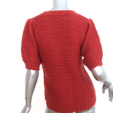 Anine Bing Nicolette Puff Sleeve Sweater Rust Mohair-Blend Size Extra Small